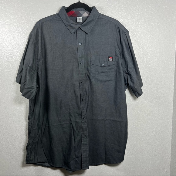 VINTAGE Pizza Hut Gray Mens XL Short Sleeve Polyester Cotton Uniform Shirt - Picture 1 of 7
